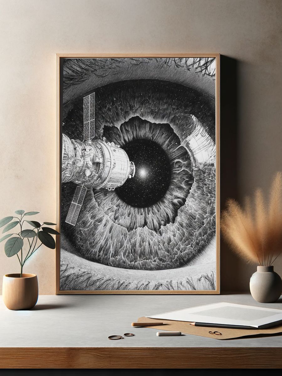 Cosmic Eye Space Illustration Poster. — room view 2