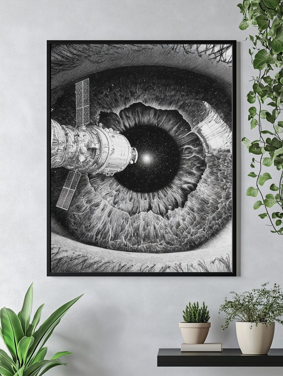 Cosmic Eye Space Illustration Poster. — room view 4