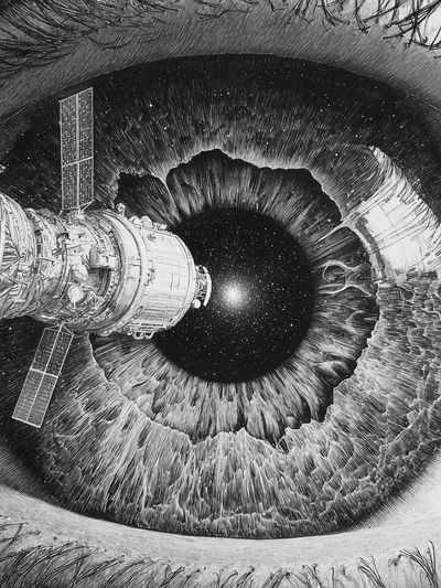 Cosmic Eye Space Illustration Poster. poster