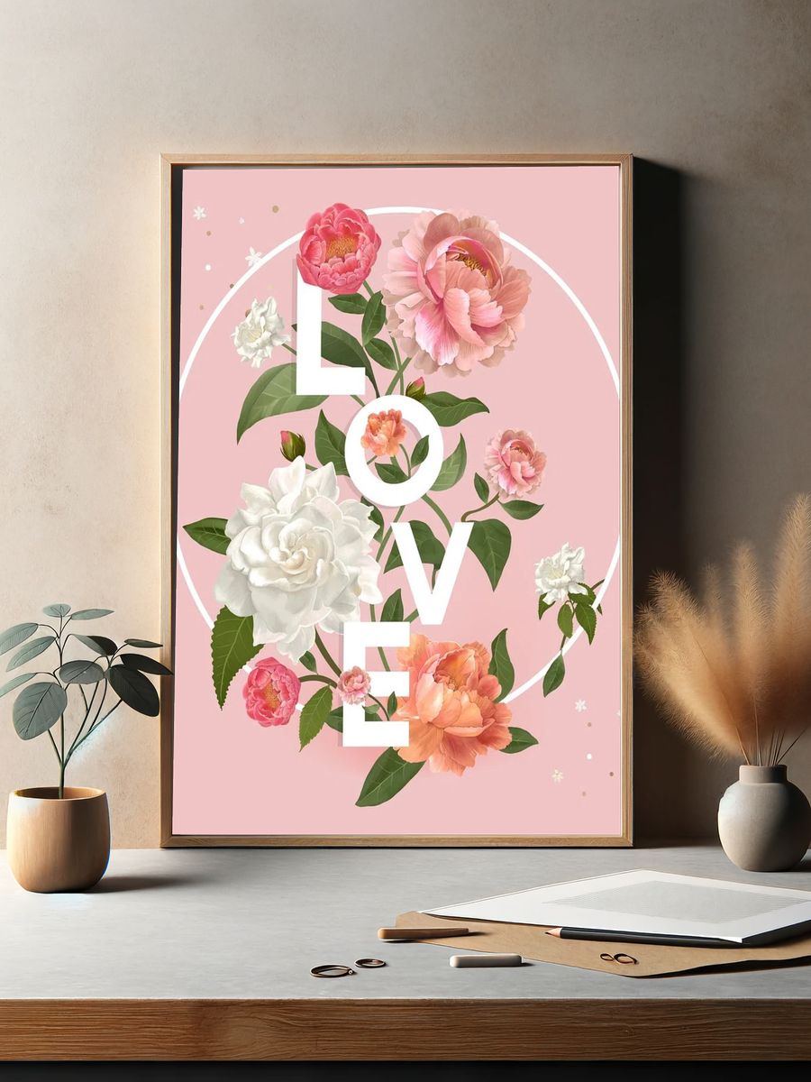 Duckling Floral Stripe Print. — room view 2