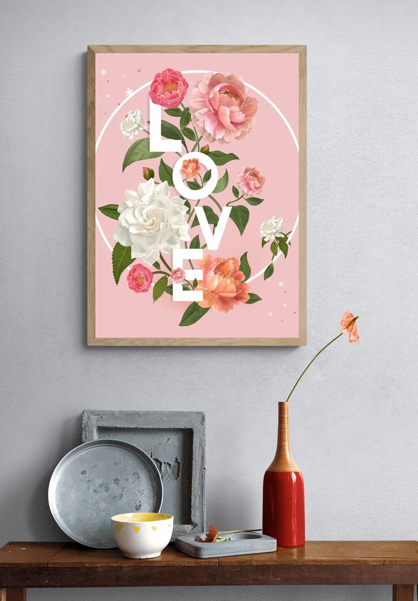 Duckling Floral Stripe Print. — room view 3