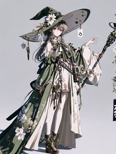 Mystic Floral Witch Illustration Poster. poster — illustration art