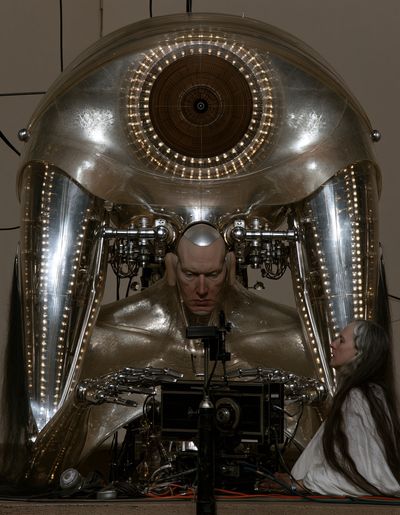 Surreal Cybernetic Portrait Print.