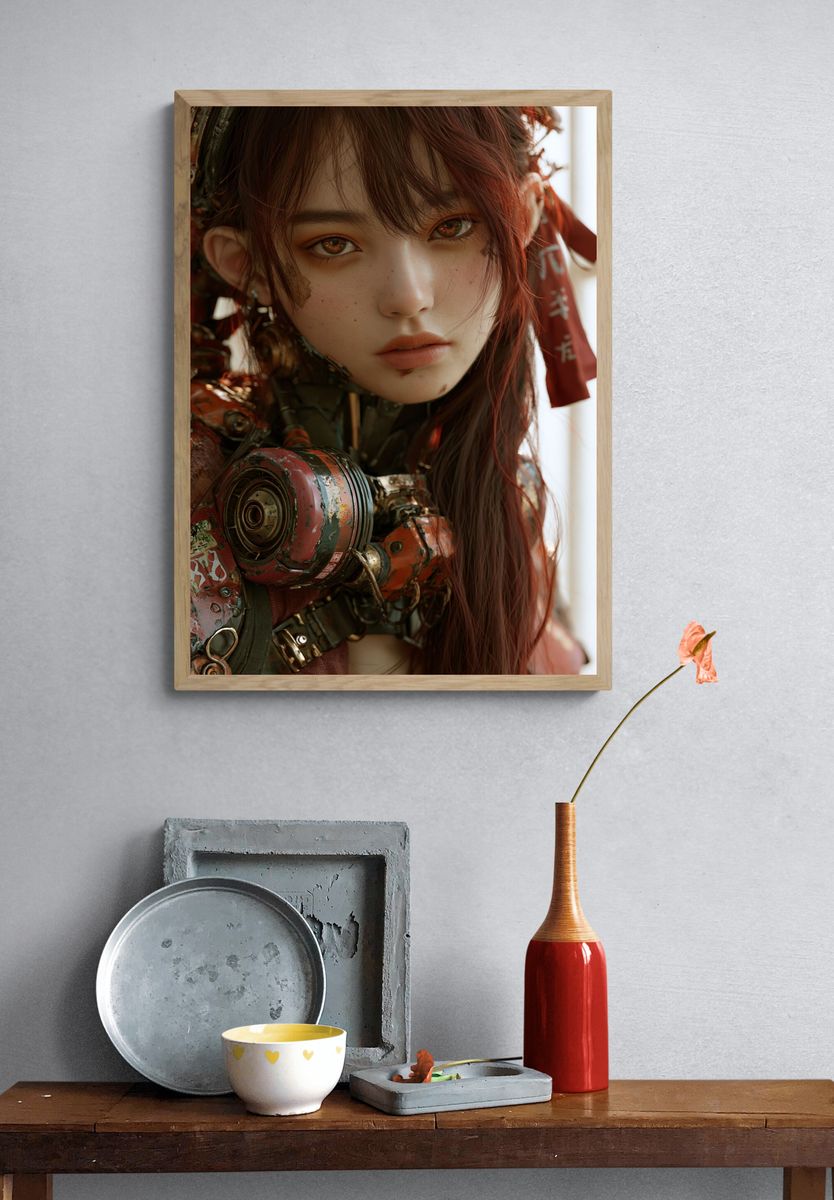 Cyberpunk Portrait Poster. — room view 3