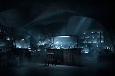 Mysterious Alchemist Lab Poster.