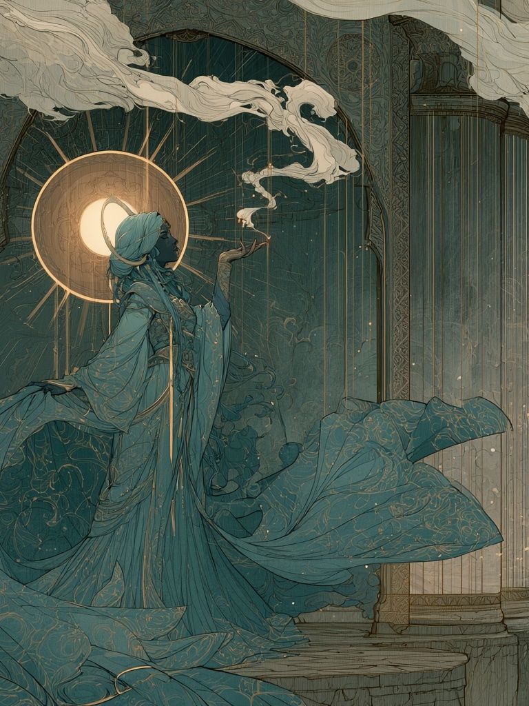 Celestial Goddess Digital Art Poster. poster — illustration art