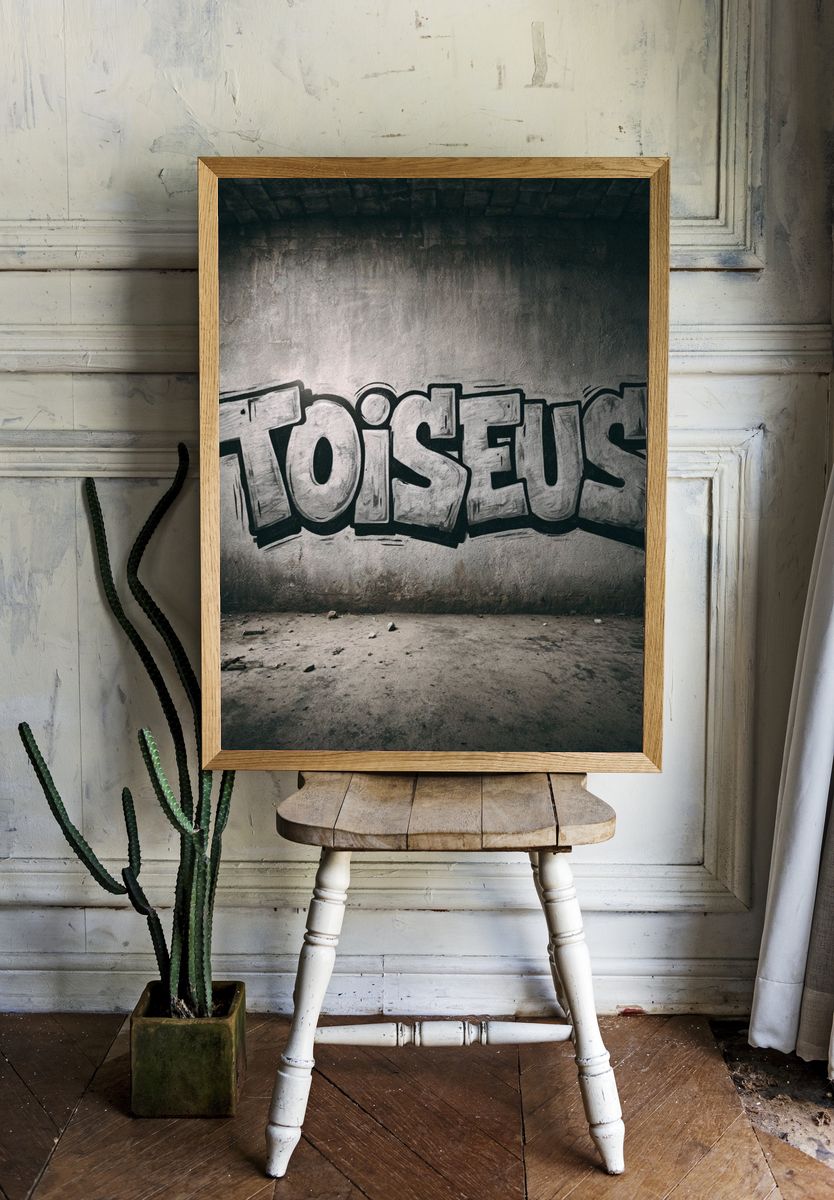 Toiseus Graffiti Poster. room preview