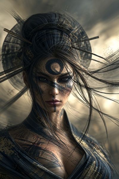 Mystic Warrior Portrait Print.