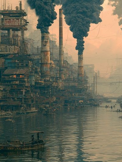 Industrial River City — Surreal Print.