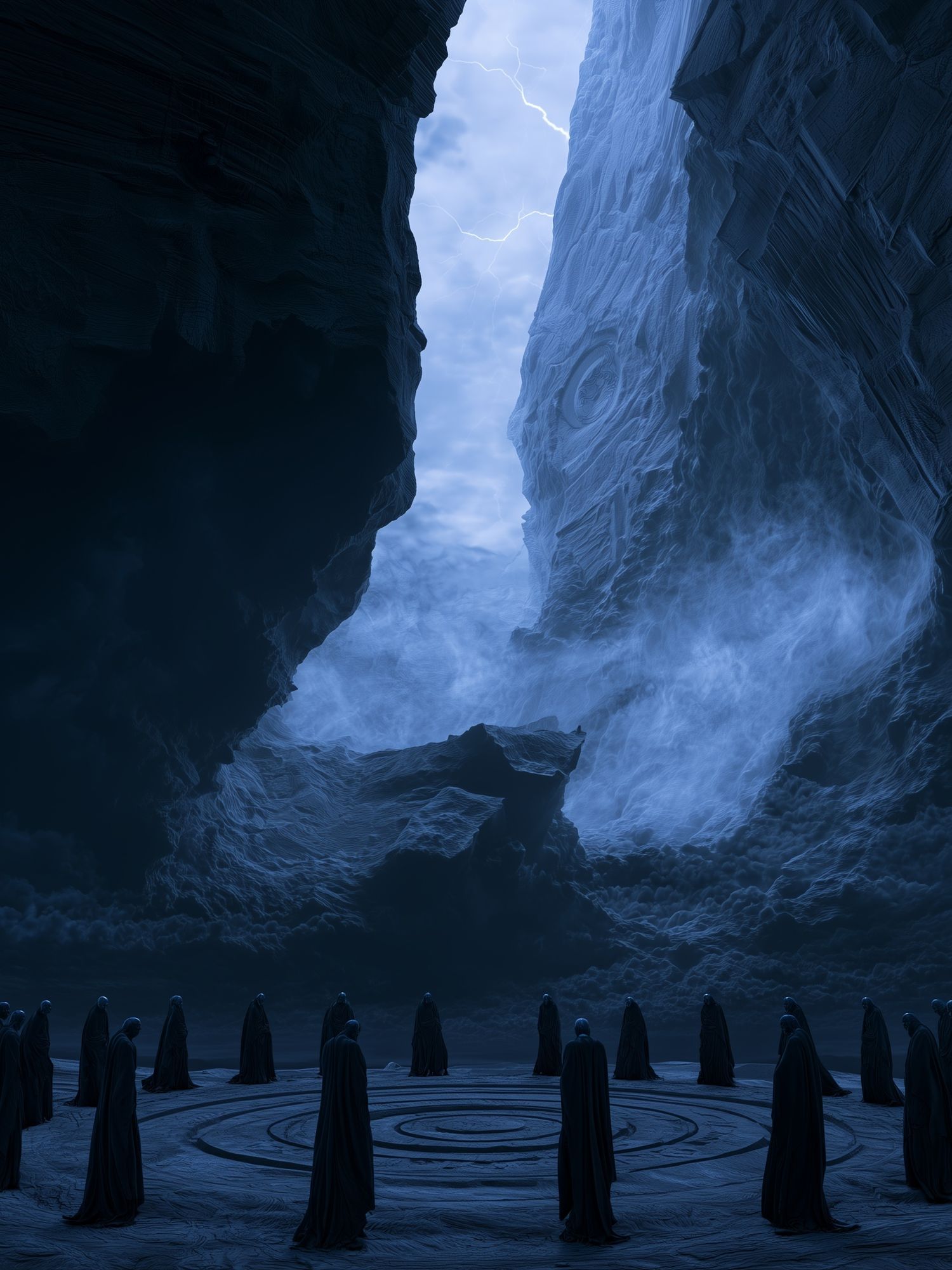 Mystic Canyon Ritual Fantasy Print. poster detail