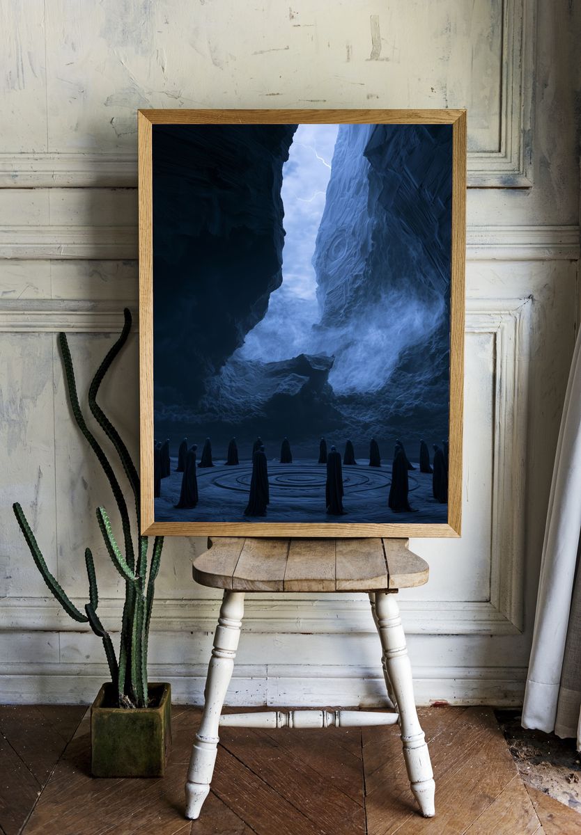 Mystic Canyon Ritual Fantasy Print. — room view 1