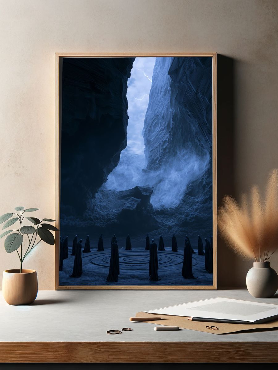 Mystic Canyon Ritual Fantasy Print. — room view 2
