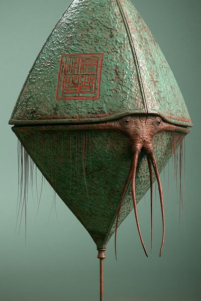 Surreal Lantern Creature Print.