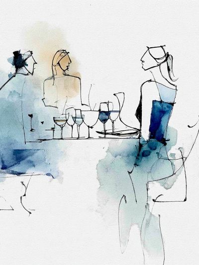 Elegant Dinner Sketch Poster.