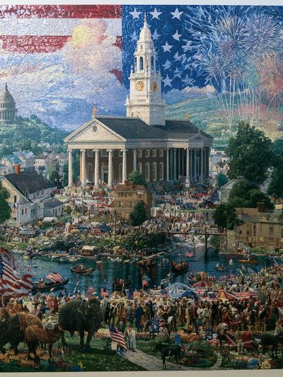 American Celebration Townscape Poster. poster