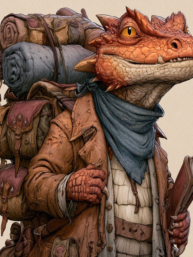 Adventurer Dragon Illustration Poster. poster detail