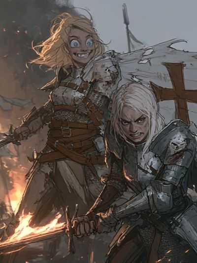 Fantasy Battle Illustration Poster.