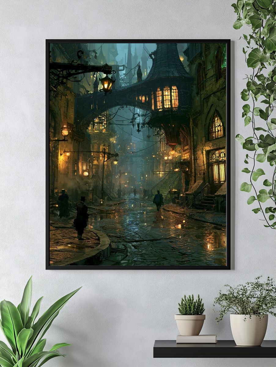 Gothic Alleyway Fantasy Poster. — room view 4