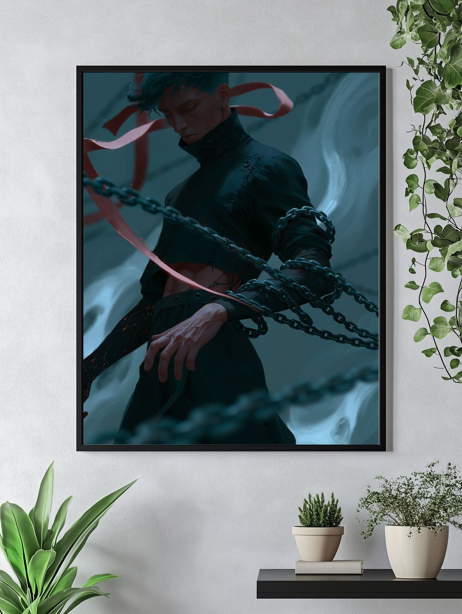 Bound Figure Digital Art Print. — room view 4