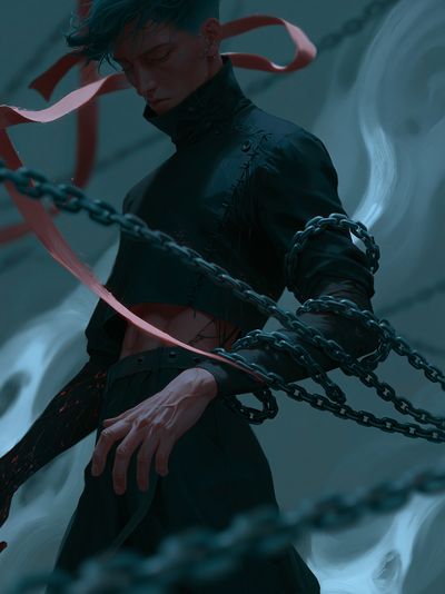 Bound Figure Digital Art Print. poster