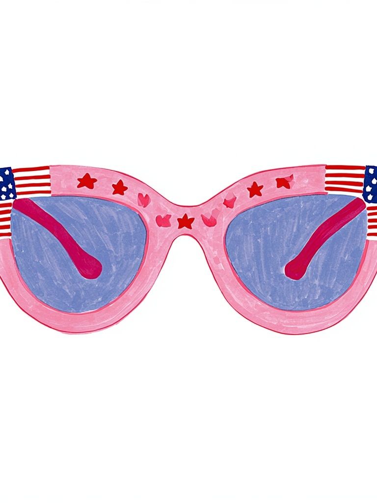 Patriotic Sunglasses Illustration Poster. poster — illustration art