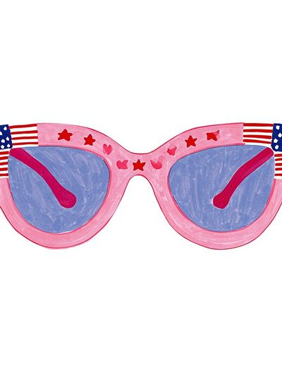 Patriotic Sunglasses Illustration Poster. poster