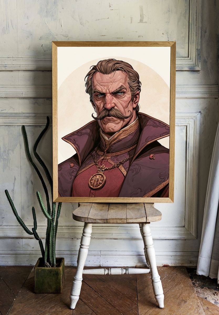 Mystic Noble Portrait Illustration Poster. room preview