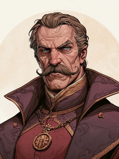 Mystic Noble Portrait Illustration Poster.