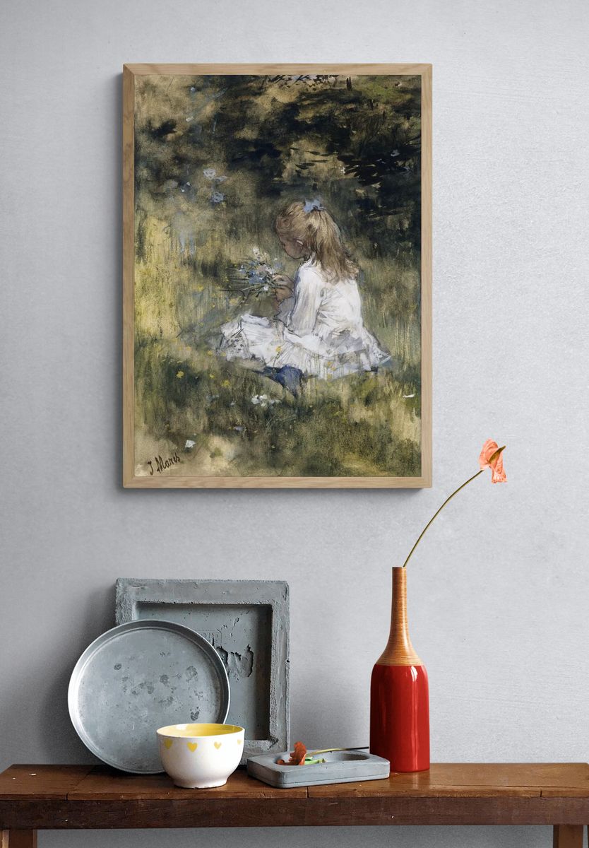 Girl Flowers Grass (1878) Jacob. — room view 3