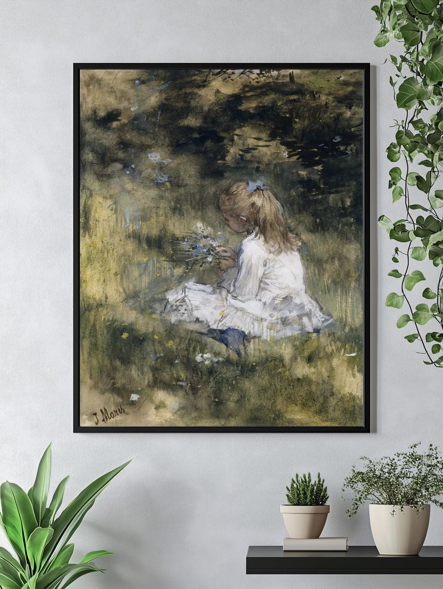 Girl Flowers Grass (1878) Jacob. — room view 4