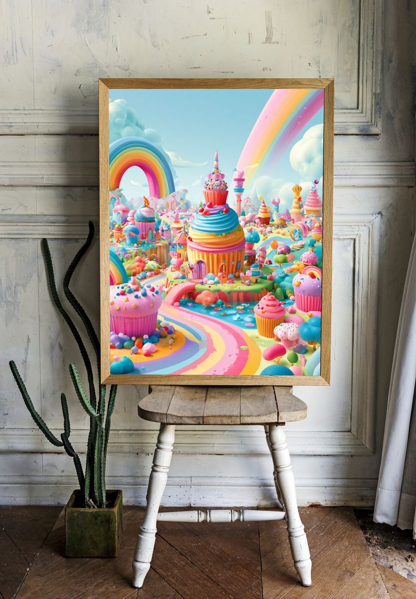 Candy Rainbow Dreamscape Poster. room preview