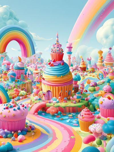Candy Rainbow Dreamscape Poster.