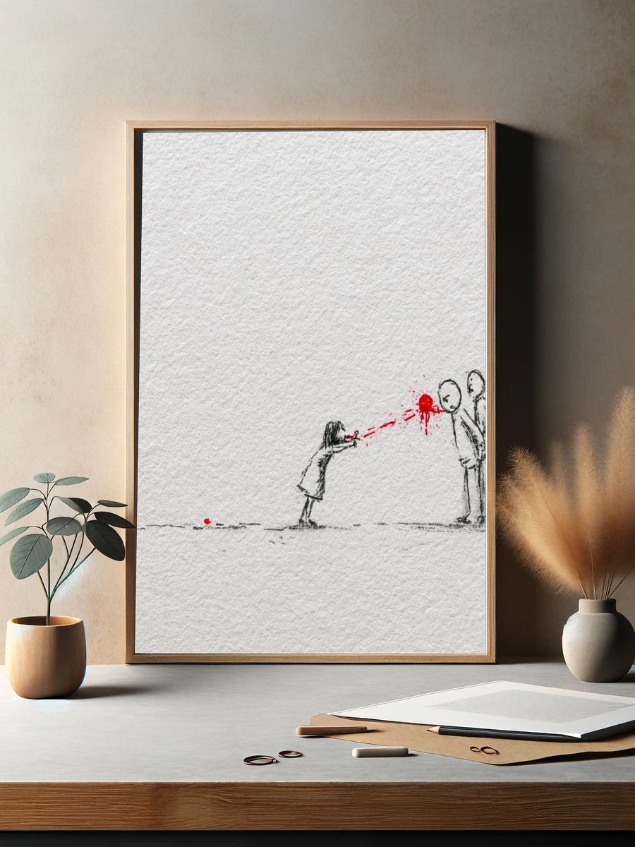 Dark Innocence Illustration Poster. — room view 2
