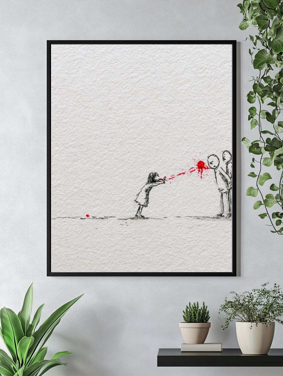 Dark Innocence Illustration Poster. — room view 4