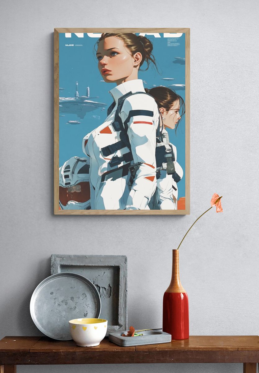 NOMAD Sci-Fi Illustration Poster. — room view 3