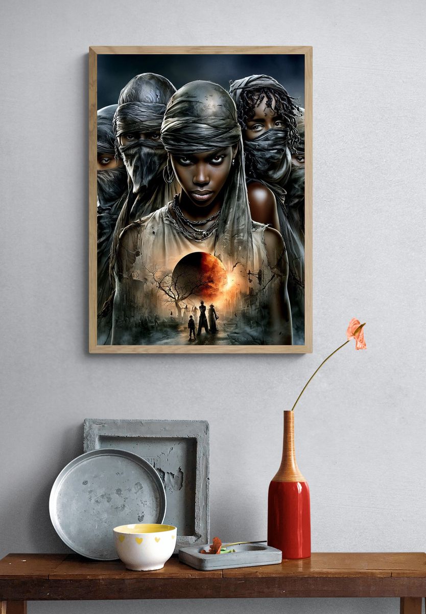 Surreal Desert Guardians Print. — room view 3