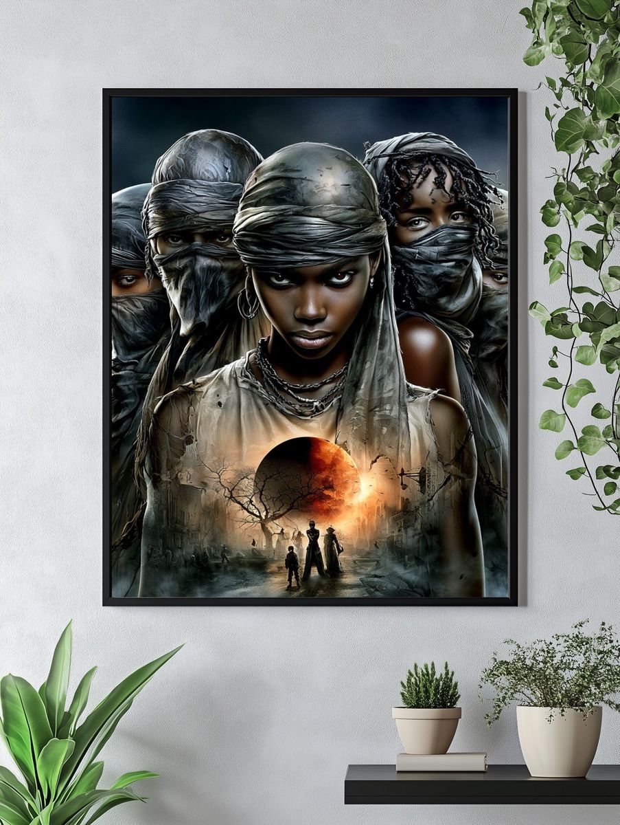 Surreal Desert Guardians Print. — room view 4