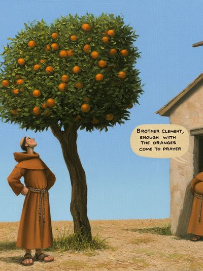Brother Clement Orange Tree Poster.