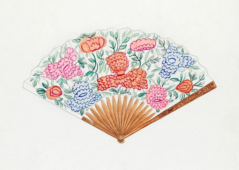 Fan (ca. 1940) Vincent Burzy. poster detail