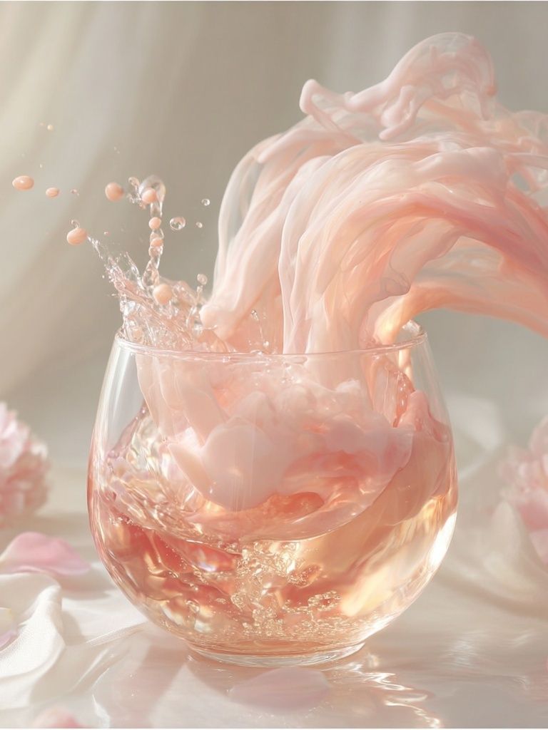 Pink Splash Still Life Print. poster detail