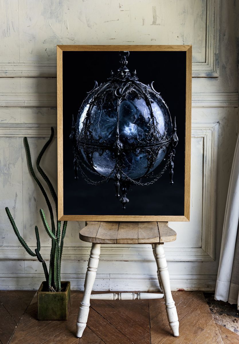 Gothic Orb Portrait Print. room preview