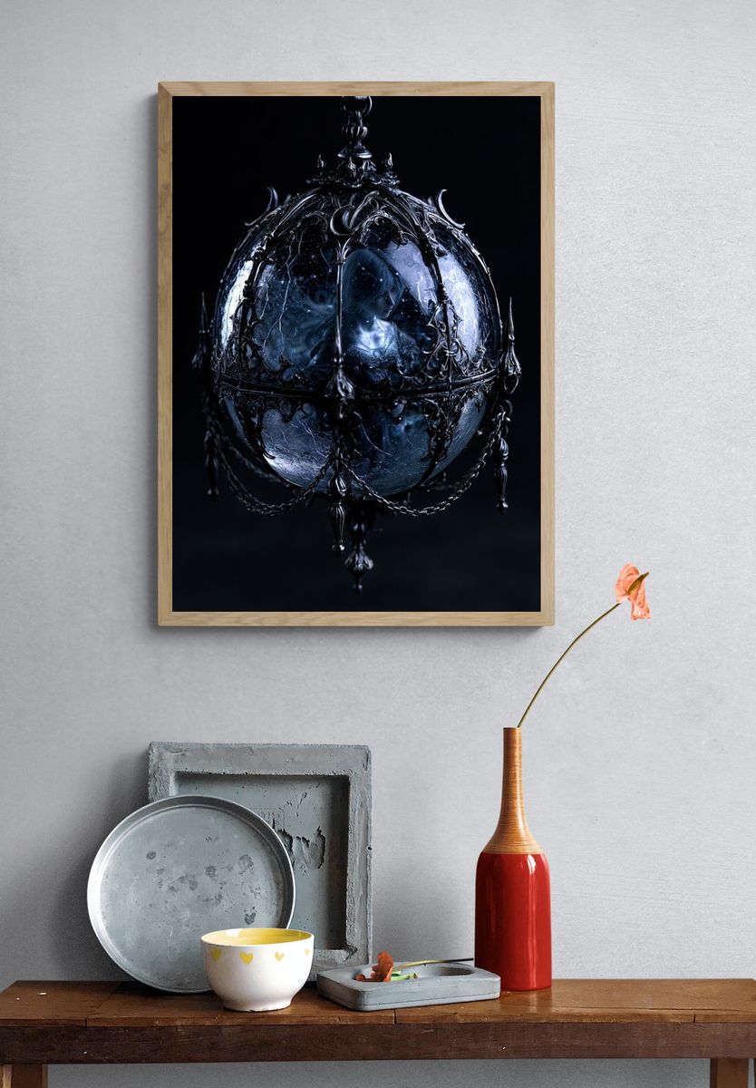 Gothic Orb Portrait Print. — room view 3