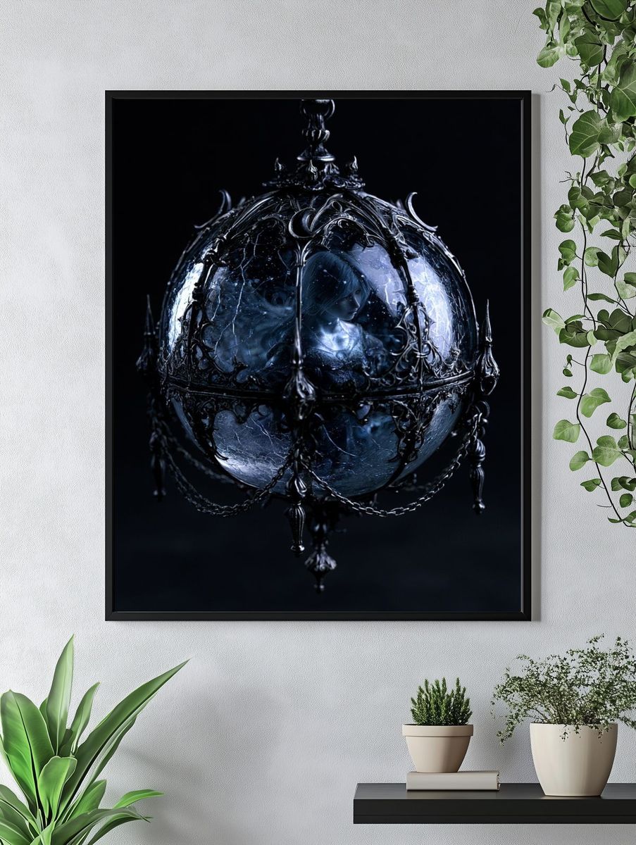 Gothic Orb Portrait Print. — room view 4