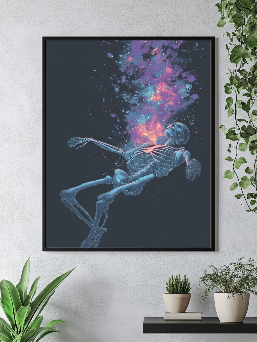 Cosmic Skeleton Surrealism Poster. — room view 4