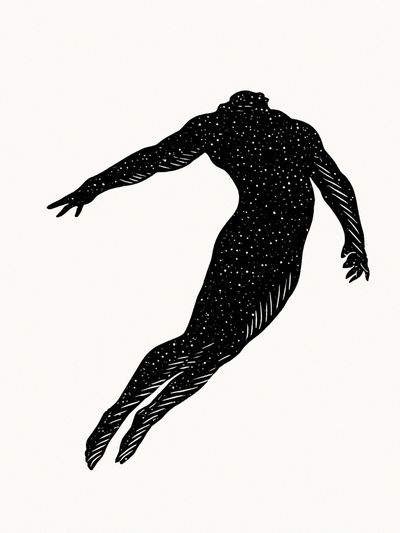Celestial Diver Silhouette Print.