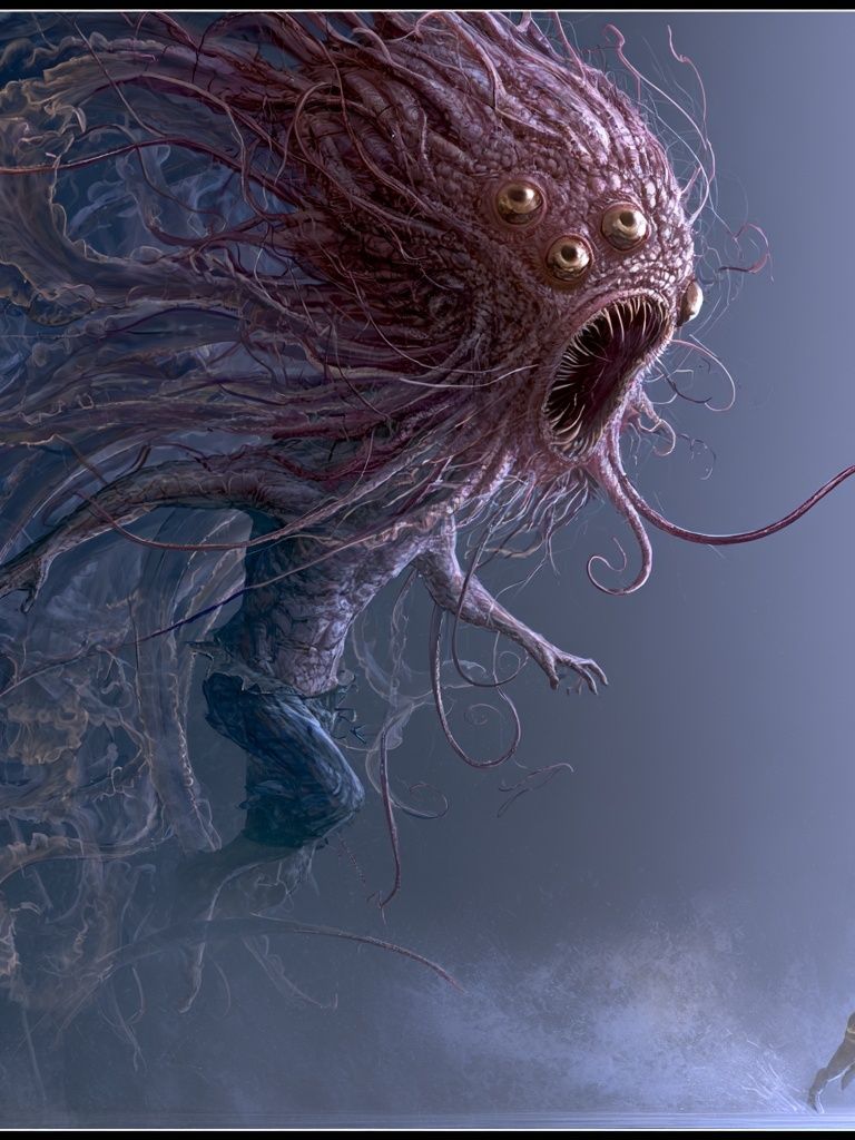 Cosmic Leviathan Fantasy Print. poster detail