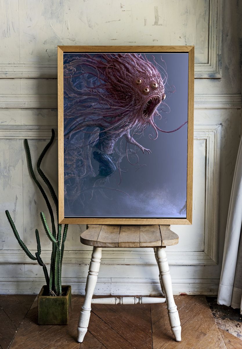 Cosmic Leviathan Fantasy Print. — room view 1
