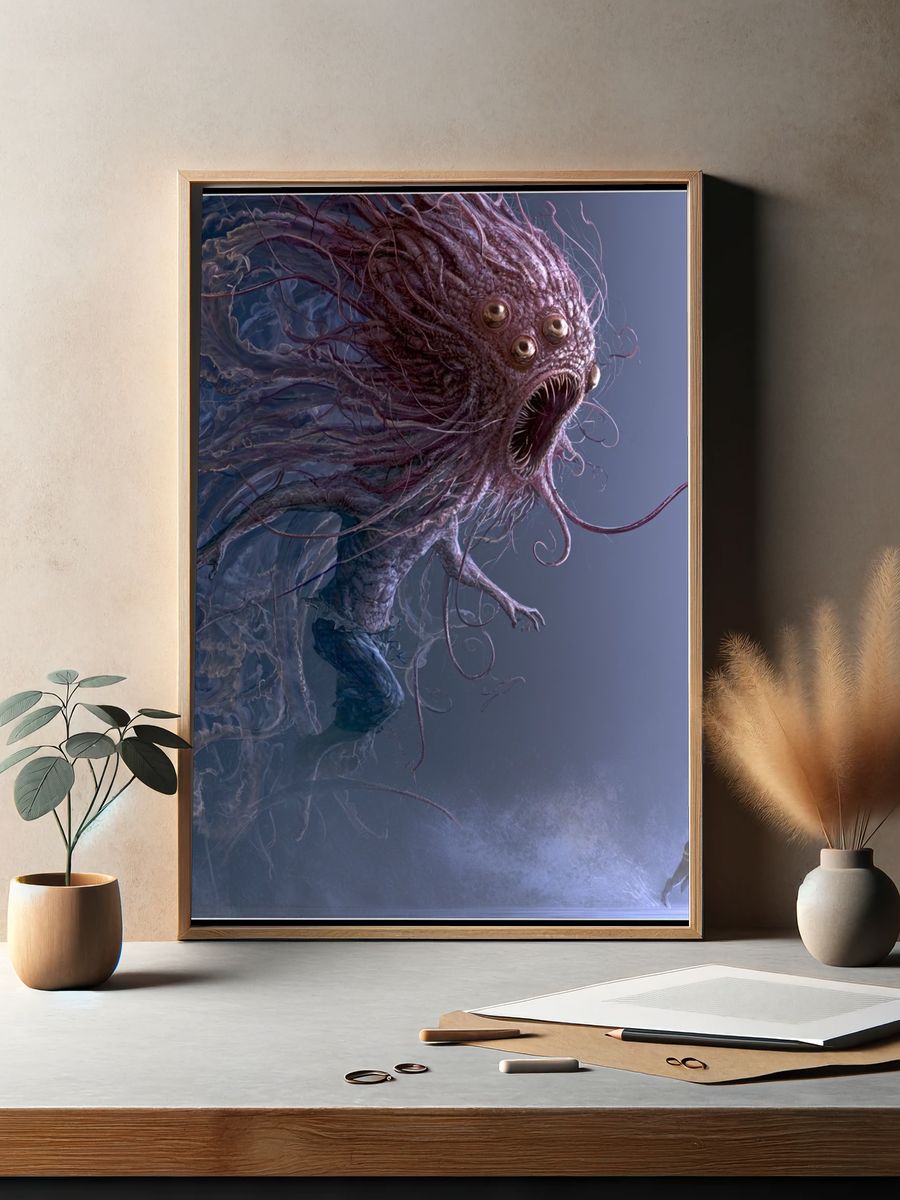 Cosmic Leviathan Fantasy Print. — room view 2