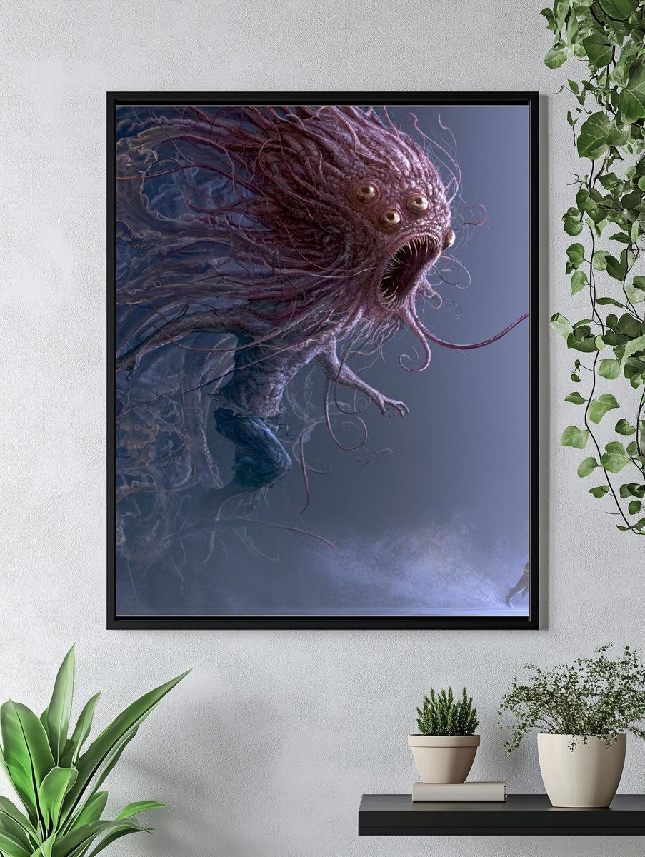Cosmic Leviathan Fantasy Print. — room view 4