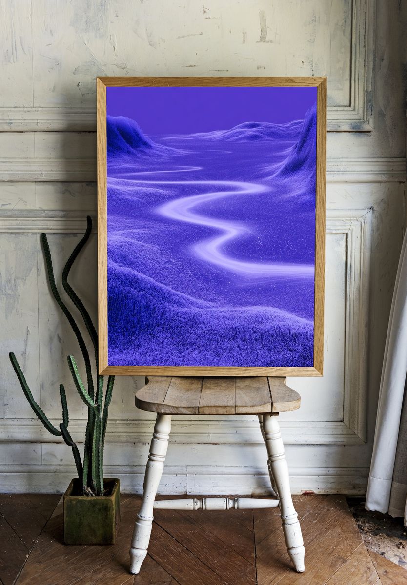 Purple Dreamscape Abstract Poster. room preview